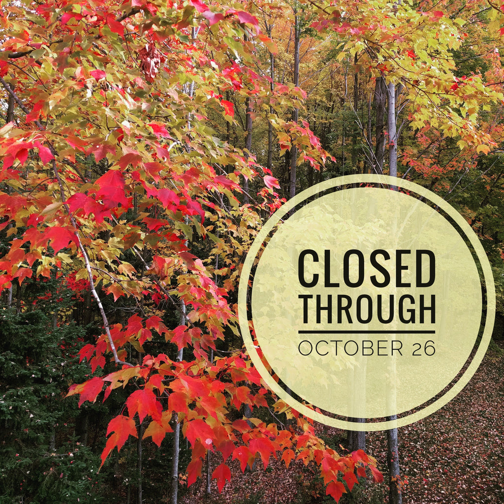 Shop closed through October 26