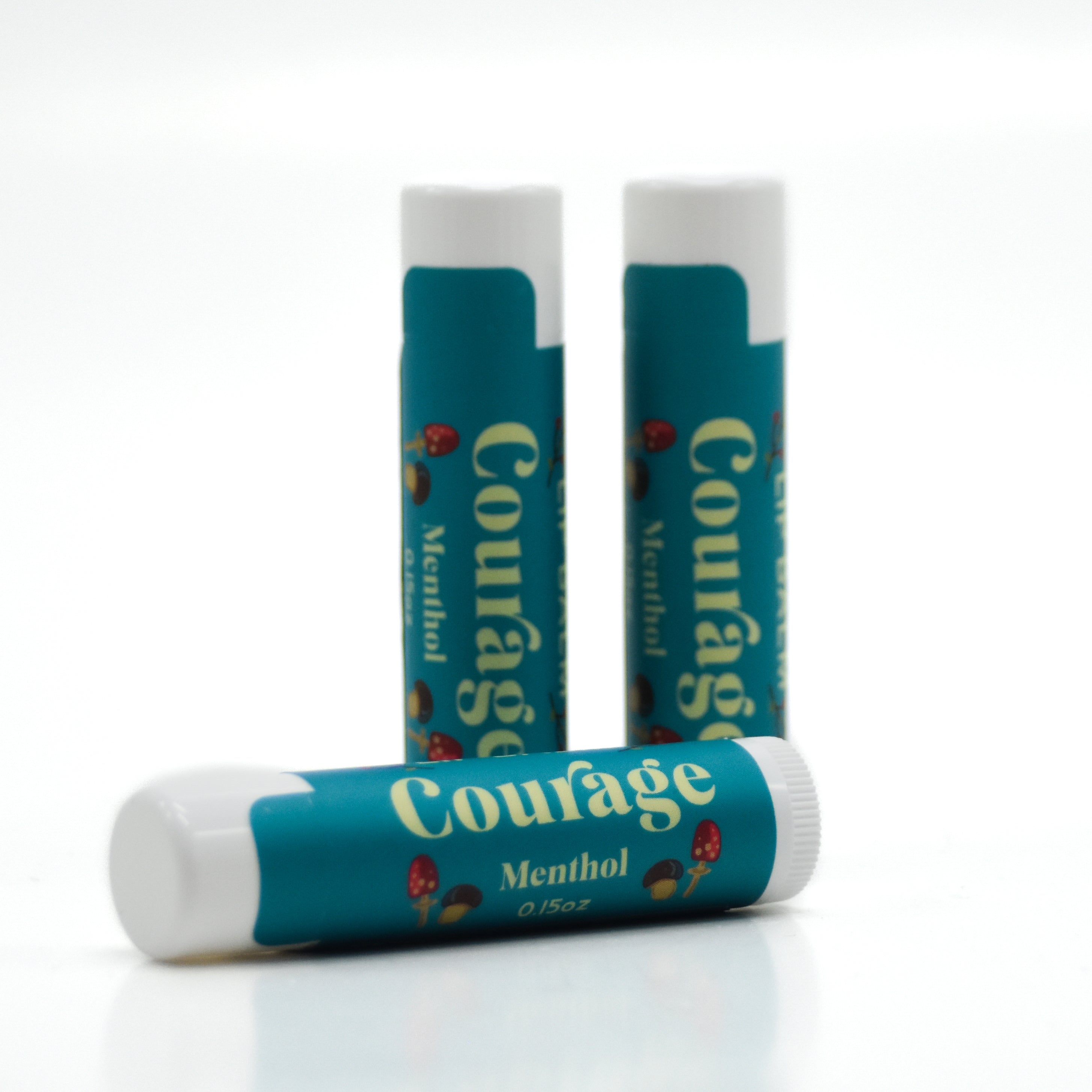 Dandewilde Affirmations -- Lip Balm -- Courage -- Menthol Set of 12