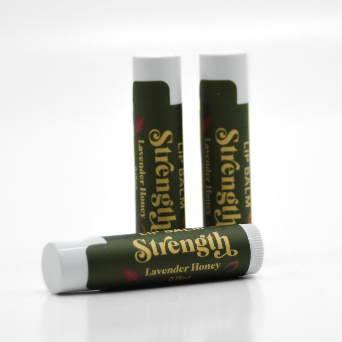 Dandewilde Affirmations -- Lip Balm -- Strength -- Honey Lavender Set of 12