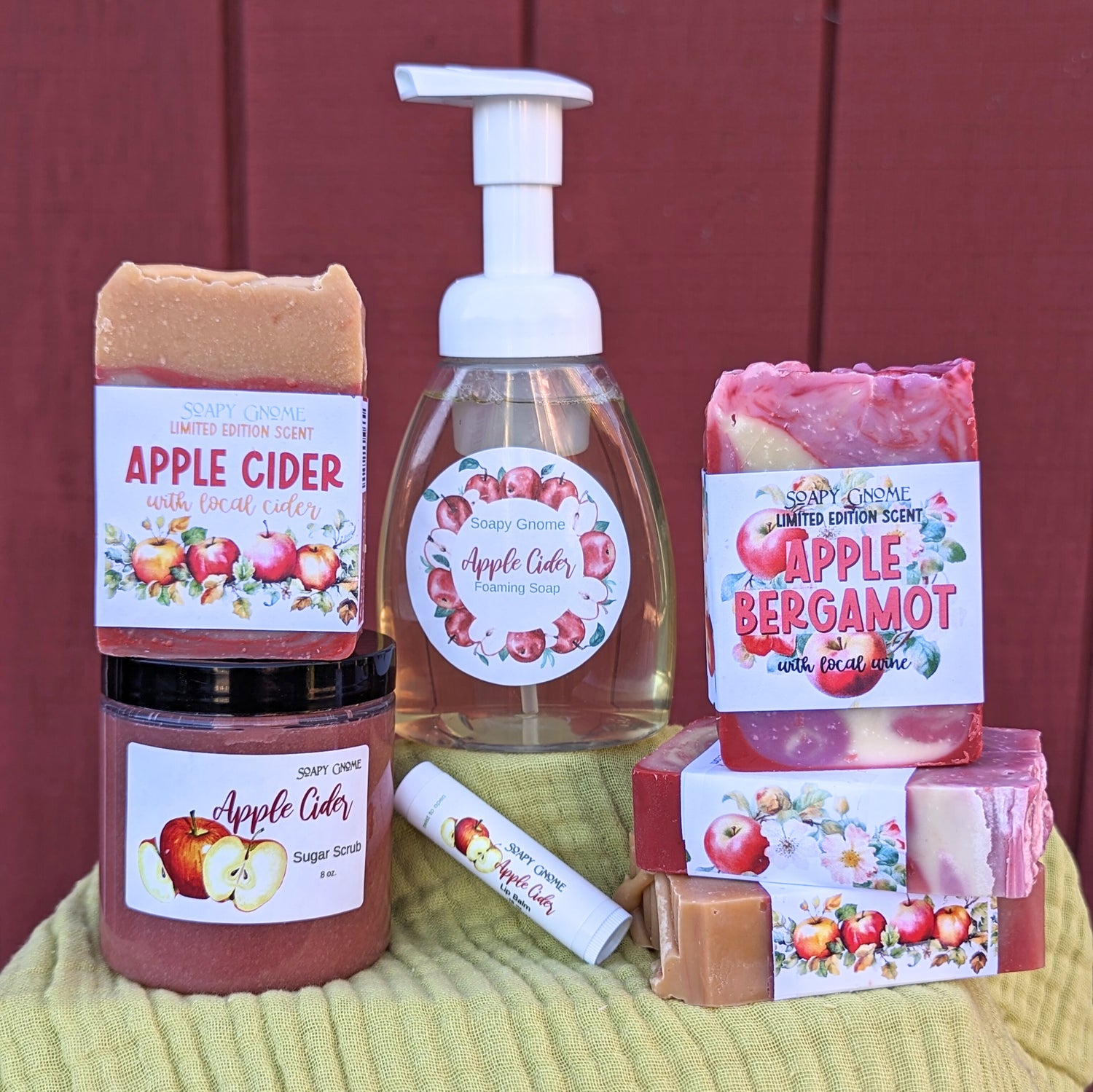 apple scented fall soap line www.SoapyGnome.com
