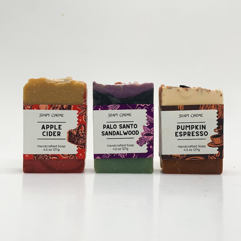 apple scented fall soap line www.SoapyGnome.com