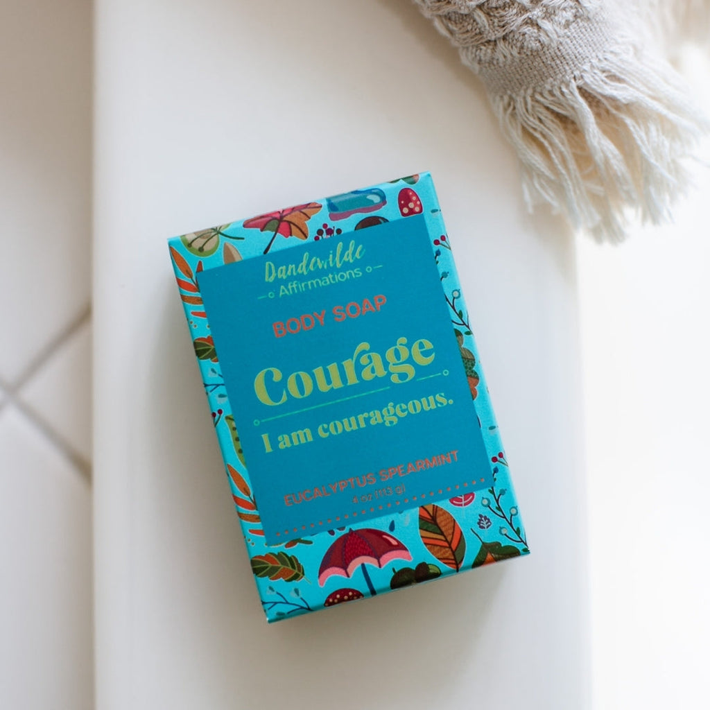 Soapy Gnome Dandewilde Affirmation Soap: Courage  - I am courageous - Eucalyptus Spearmint