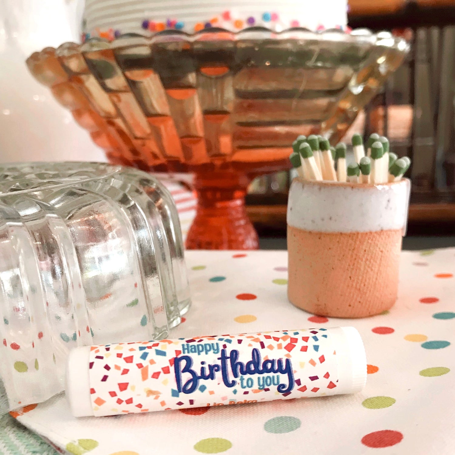 Happy Birthday Confetti Cake Lip Balm