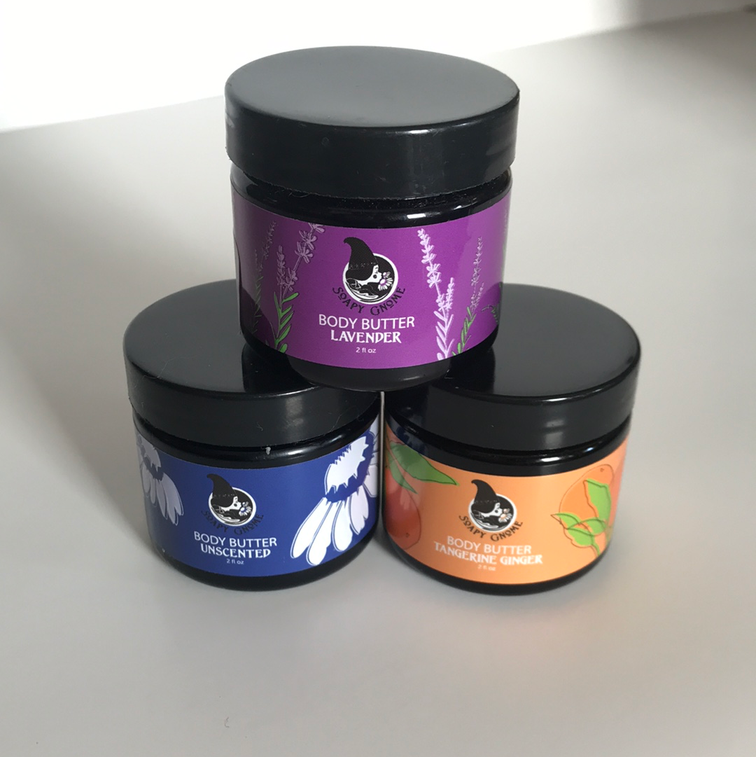 Soapy Gnome Body Butter - Unscented, Lavender, Tangerine Ginger