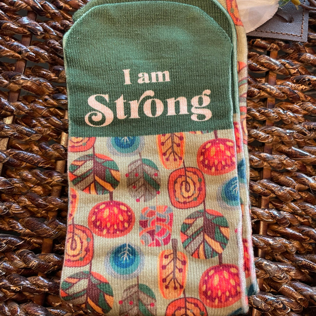 Soapy Gnome Dandewilde Affirmation Socks: I am Strong
